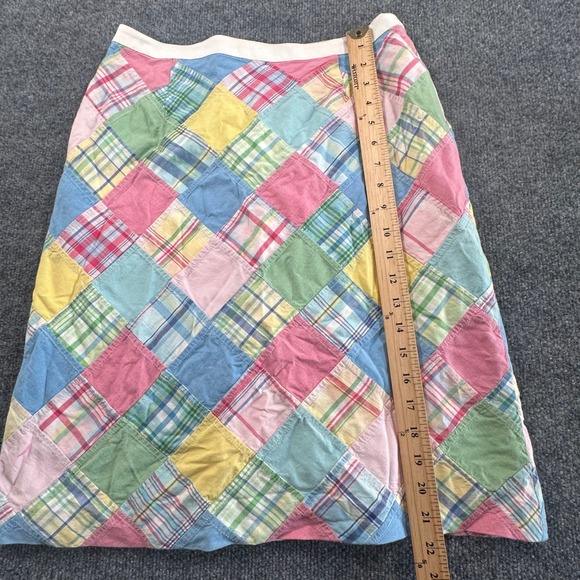 Brooks Brothers Women's Size 4 Madras Patchwork Skirt 100%‎ Cotton - Picture 4 of 5